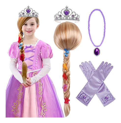 Princesa Rapunzel Peluca Rapunzel Trenza Rapunzel Con Prince