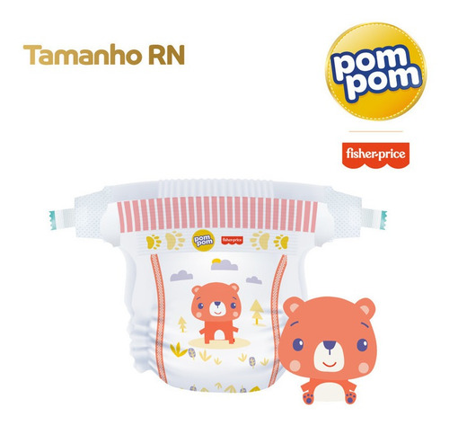 Imagem 4 de 7 de Fralda Pom Pom Derma Protek Jumbo Rn 36un