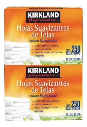 Hojas Suavizantes De Telas Kirkland 500 Pzas