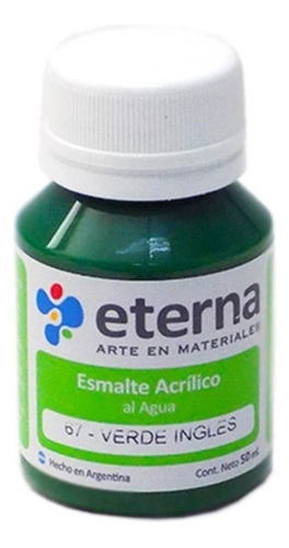 Esmalte Acrilico Al Agua Eterna X 37ml Color Del Óleo 67 Verde Ingles