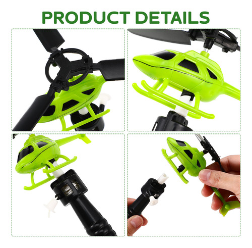 5 Peças Diy Pull String, Modelo De Avião, Helicóptero, Brinq