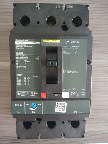 Interruptor Termomagnetico Square D  225a 3 Polos Jdl36225