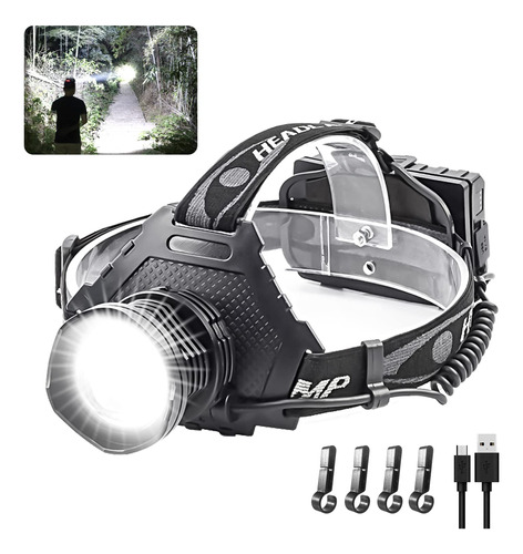 Linterna Frontal Recargable Led Nc-headlamps-70.2, 8000 Lmen