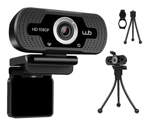 Webcam Full Hd 1080p Wb Com Microfone Antirruído + Tripé 