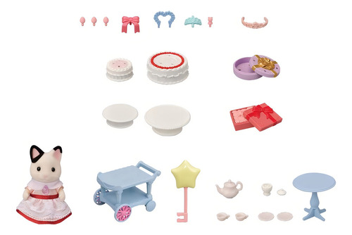 Calico Critters Tuxedo Cat Birthday Fiesta Party Sylvanian
