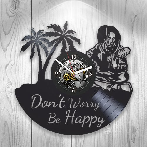 Bob Marley Reloj De Vinilo Pared Decoración Música Reggae Ca