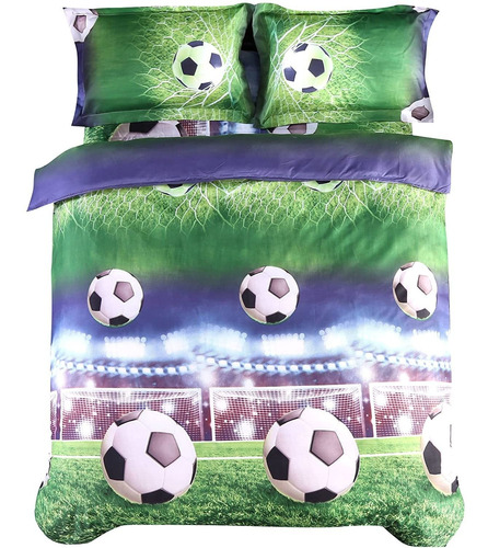 Juego De Cama De Fútbol D Juego De Funda Nórdica De F...