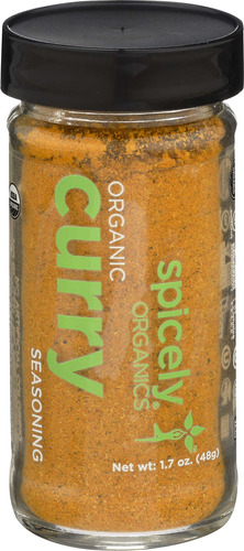 Polvo De Curry Organico Spicely De 1.70 Onzas, Certificado S