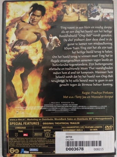 Dvd Ong Bak Muay Thai Warrior Tony Jaa Mum (Usado)