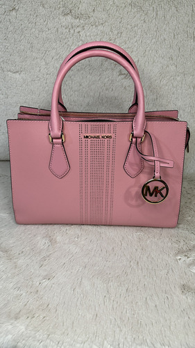 Bolsa Satchel Sheila Michael Kors Strap Crossbody Acabado De Los Herrajes Oro Color Rosa Correa De Hombro Rosa Diseño De La Tela Lisa