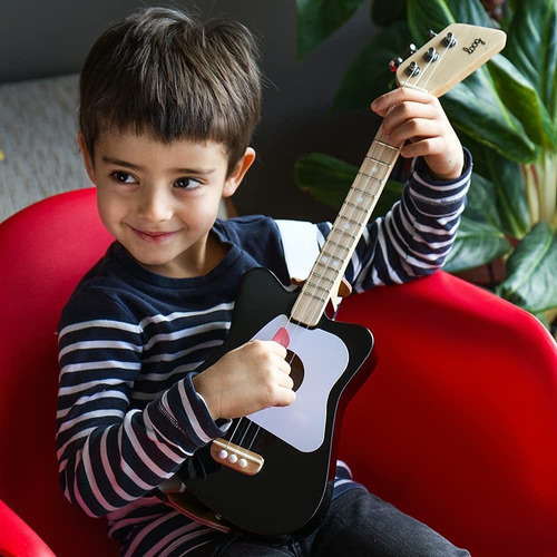 Loog Guitarra Acústica De 3 Cuerdas Para Principiantes, Apli