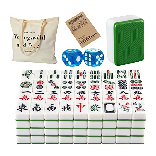 Conjunto De Mahjong De Tamaño Grande 1.6  144 Fichas D...