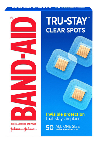 Band-aid Brand Tru-stay - Vendajes De Puntos Transparentes .