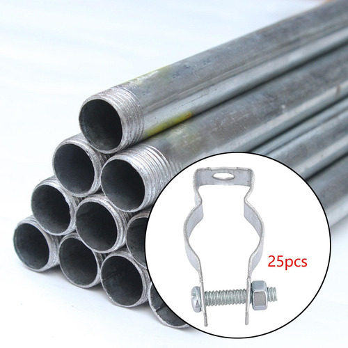 25 Piezas De Colegas De Conducto De Acero Galvanizado 20 Mm