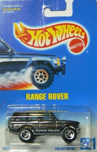 Black Range Rover Hot Wheels 1991 Edición 1:64