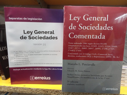 Pack Ley General De Sociedades + Ley Comentada