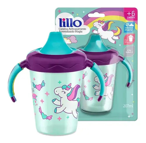 Copo De Treinamento Antivazamento Magia Uni 207ml Lillo
