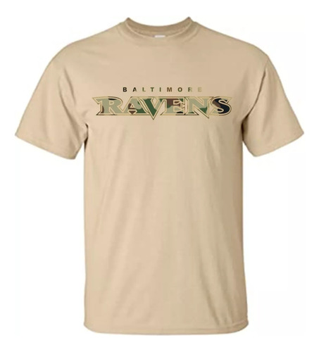 Camisa Beige Baltimore Ravens, Playera Camiseta