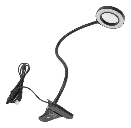 Lupa Led Con 3 Cables Usb Tipo Cuello De Cisne Ajustables