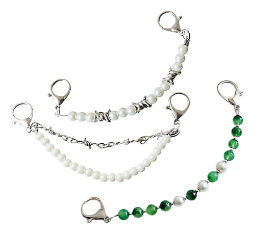 3 Unidades De Zapatos Pearl Charm Punk De Doble Capa