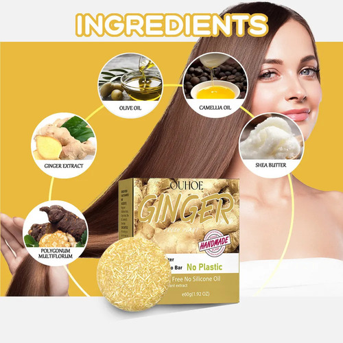 Jabón Para Oscurecer El Cabello Polygonum F Shampoo Bar,