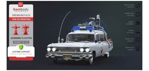 Ecto-1, Caça-fantasmas - Gb - Arquivo Stl - Impressora 3d