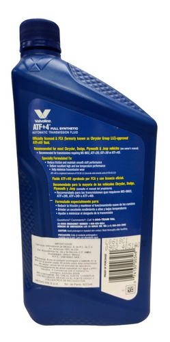 Aceite Transmisión Automática Valvoline ATF+4 1 L