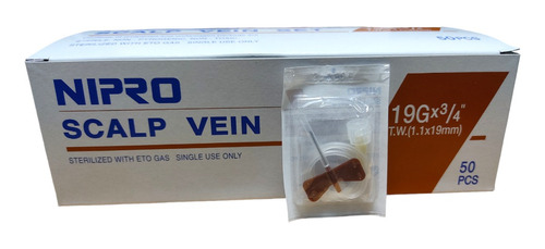 Mariposa (scalp Vein) Nipro 19g X 3/4  Caja 50 Un V/a