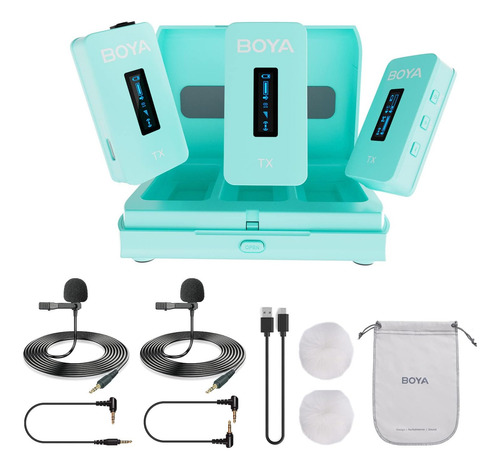 Boya By-xm6-k2g Sistema De Micrófono Lavalier Inalámbrico Du