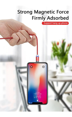 Cable Magnético Carga Rápida Android iPhone Transmi Data 3a