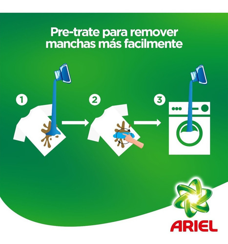 Imagen 4 de 9 de Recarga Detergente Líquido Ariel Concentrado 1.2 Litros