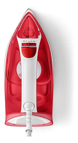 Plancha de vapor Easyspeed Advanced Philips Walita, color blanco/rojo, voltaje