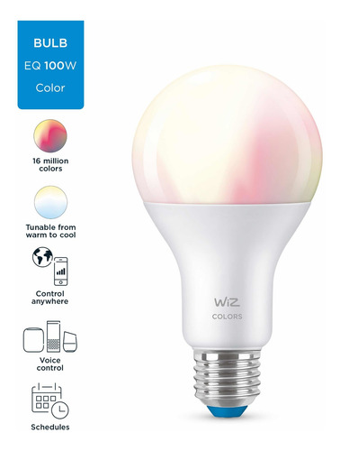 Imagen 2 de 5 de Amp Wiz Colores Wi-fi E27 High Lumen Google Alexa Matter