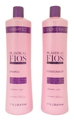 Kit Cadiveu Shampoo E Condicionador Plastica Dos Fios 2x1lt