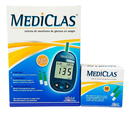 Glucómetro Tiras+lancetas+estuche Mediclas Envío Gratis