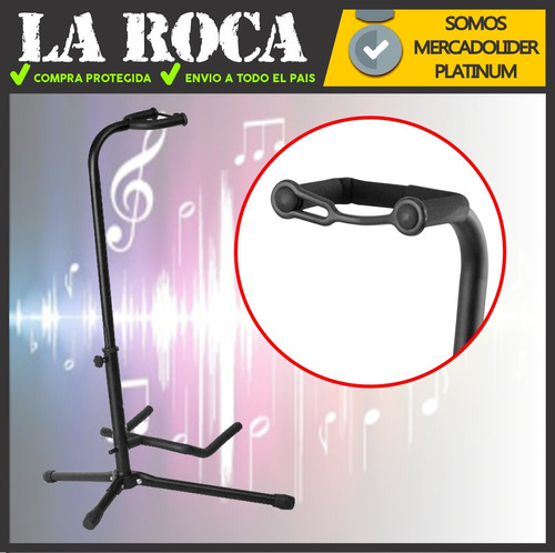 Imagen 5 de 10 de Soporte Atril Moon Pgc01 Para Guitarra, Bajo Cuello Base