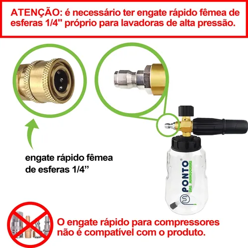 Snow Foam Engate Rápido Compatível Lavadora Bosch Ghp 180