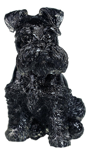 Schnauzer Estatuilla Mascota Perro Decoración Para El Hogar