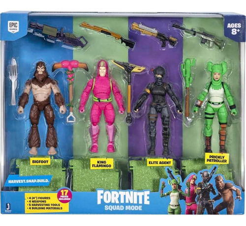 Fortnite Squad Mode Set De 4 Figuras Drift Juguetes