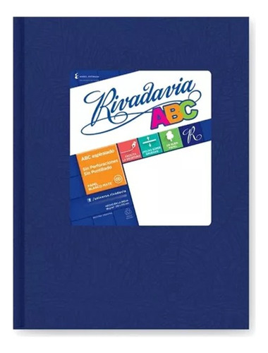 Cuaderno Escolar Rivadavia T/d 98h Cuadric Azul