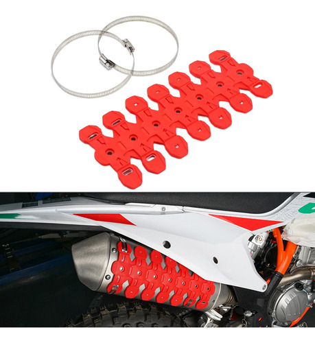 Protector De Tubo De De Motocicleta Para Motocicleta Rojo