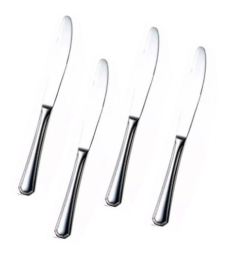 4 Cuchillos Mesa Cubiertos Volf Carat Acero Inoxidable