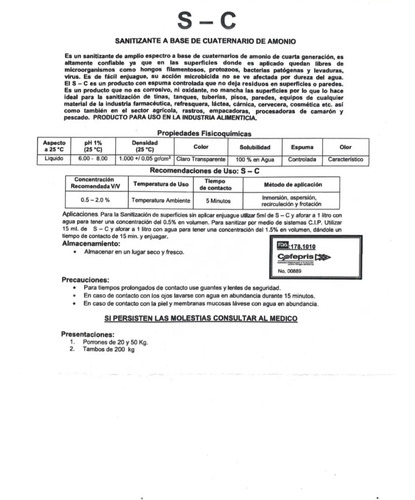 Líquido Sanitizante Para Pistola Nebulizadora