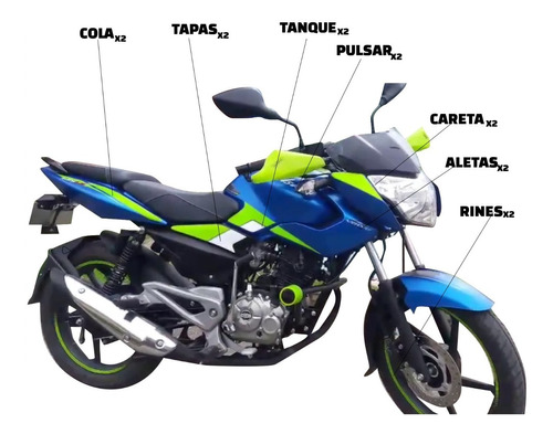 Calcomanias Pulsar 135 Ls Pulsarmania + Stickers De Rines