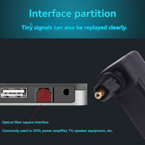 Adaptador De Cable De Audio Óptico Toslink De 90 Grados, Mac