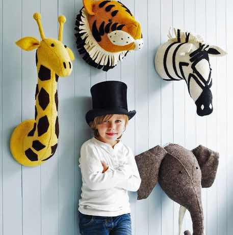 Cabezas Animales En 3d Deco Infantil