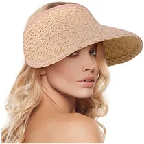Comprar Gorros Sombreros Y Boinas Visera De Paja Beige Para Mujer