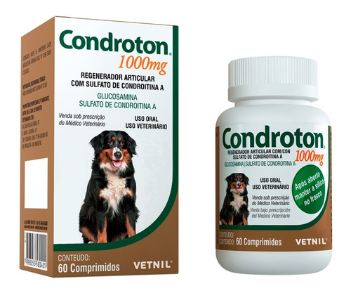 Condroton 1000mg 60 Comprimidos - Vetnil 