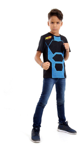 Camiseta Nerf Infantil Azul - Oficial