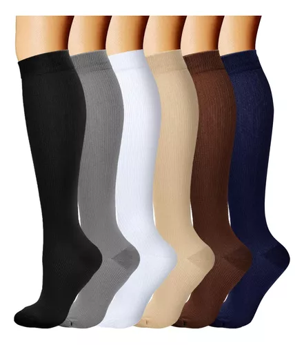 3 Pares Medias de Compresion Mujer y Hombre Calcetines Compresivos para  Deporte